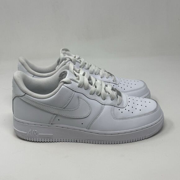 Nike Shoes - Nike Air Force 1 '07 Low Womens 9 Triple White Leather Athletic Shoes Sneakers